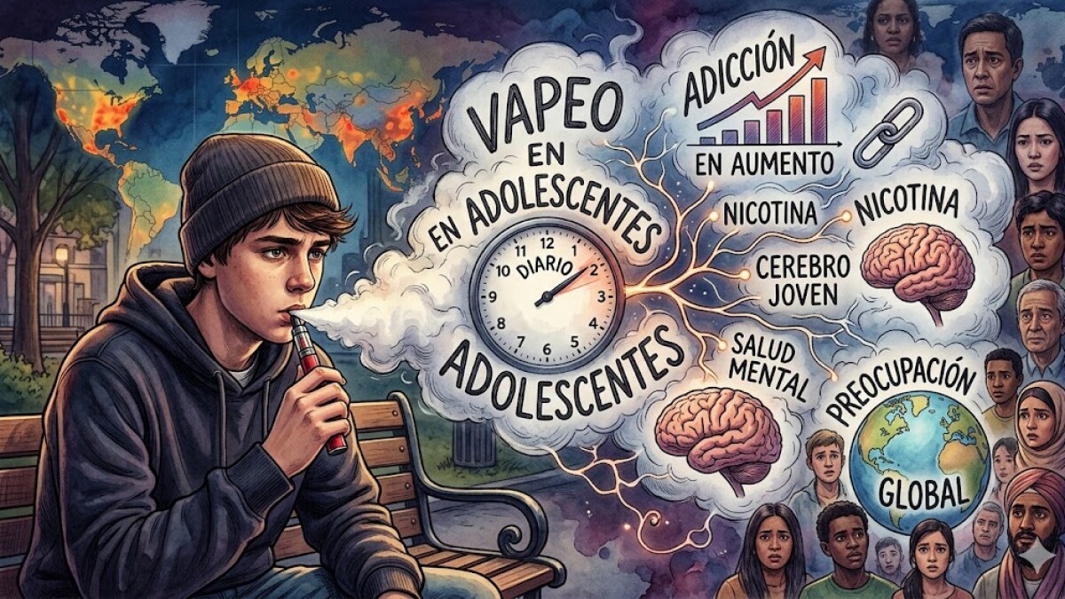 Vapeo diario en adolescentes: una adicción en aumento que preocupa al mundo
