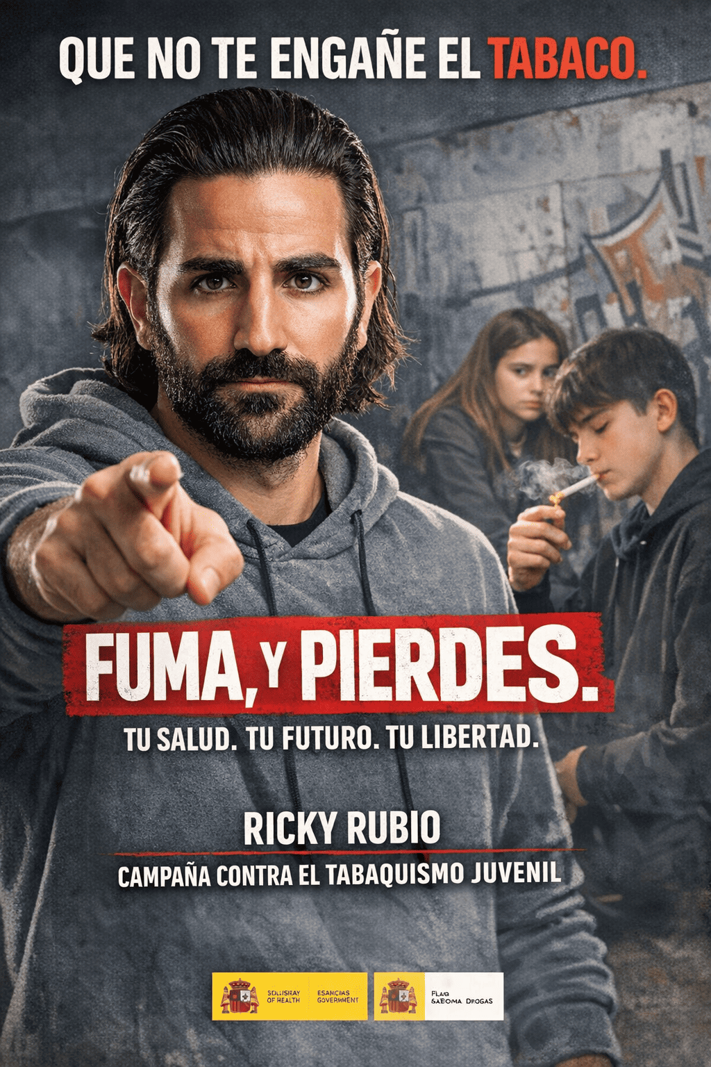 Ricky Rubio protagoniza la nueva campaña contra el tabaquismo juvenil